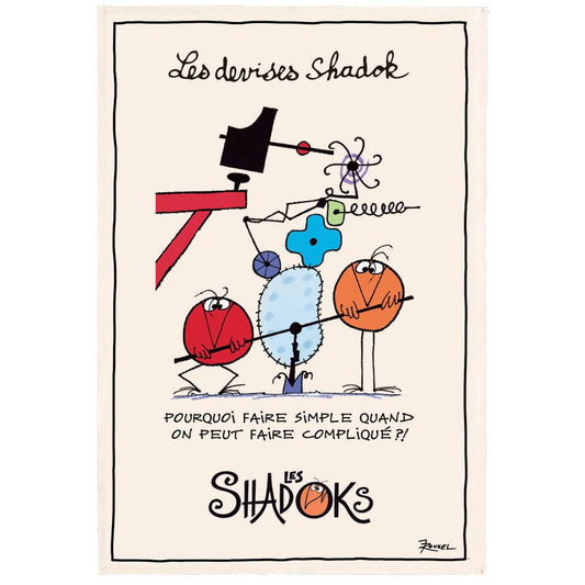 Tea towel Shadoks Why keep it simple Ecru 48 x 72