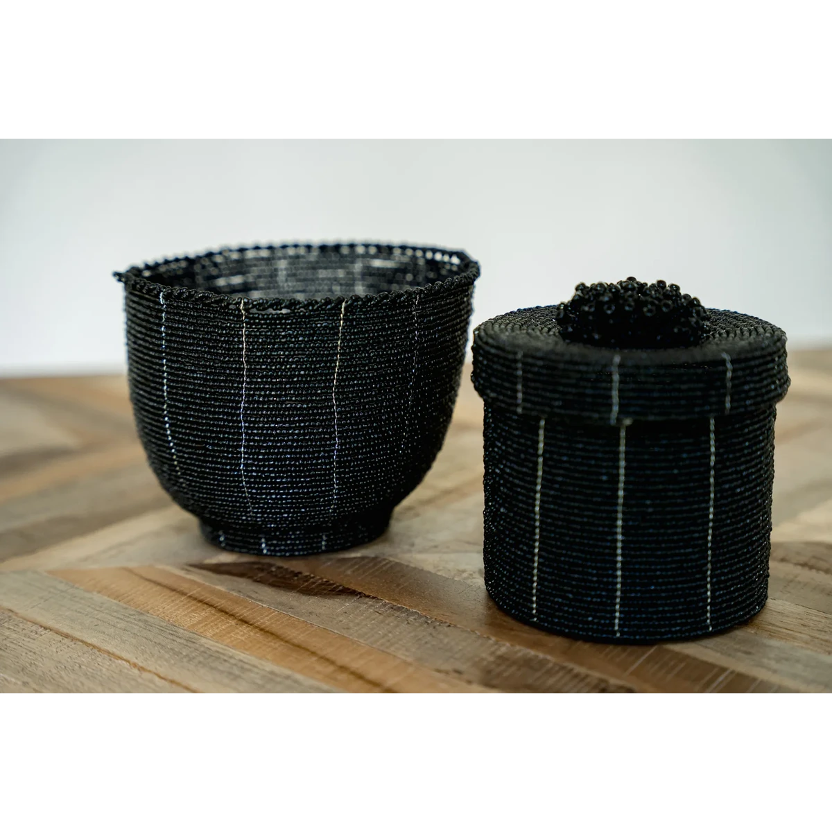 The Beaded Candy Bowl - Black - M