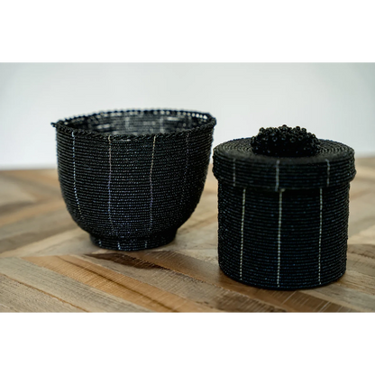 The Beaded Candy Bowl - Black - M