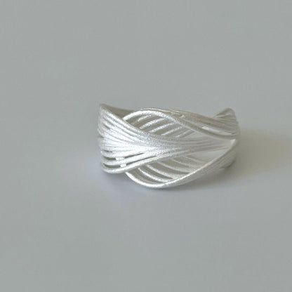 Sterling Silver Knotted Net Rings