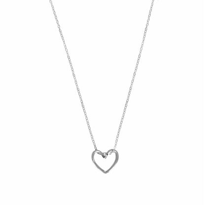 Heart necklace - Silver