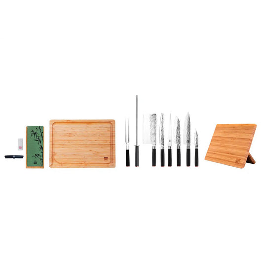 Knives and Kitchen Accessories Set - The Complete Set Deluxe Edition (C): 6 knives + 5 accessories