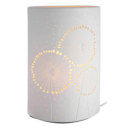 Porcelain lamp ellipse “Dandelion”