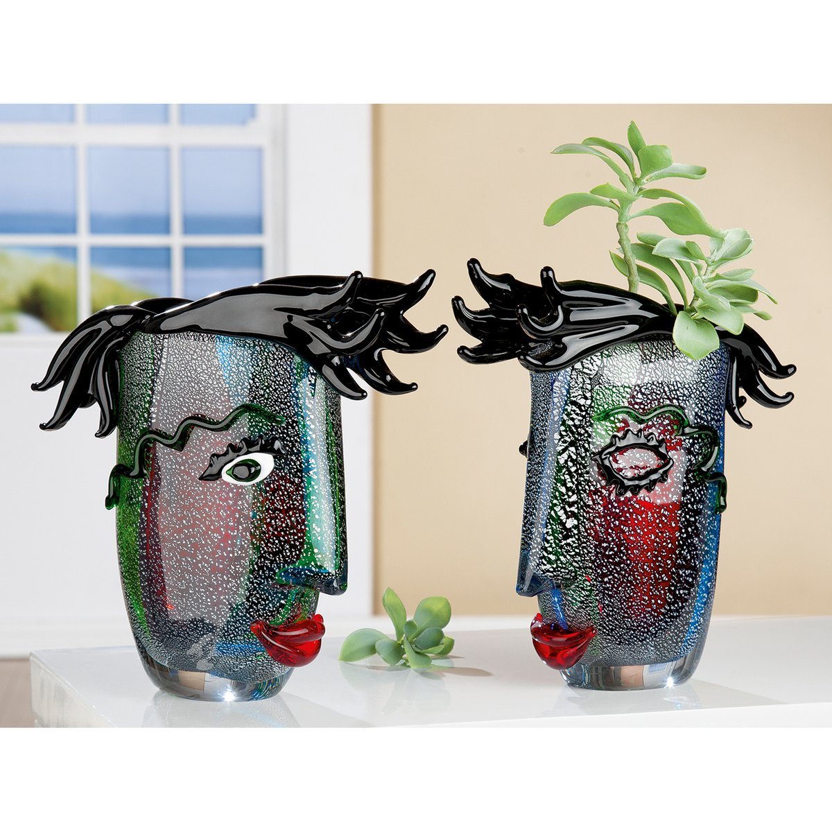 Glasart design vase “Barbers”