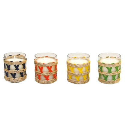 4 -colored sage sage candles - Lot of 4