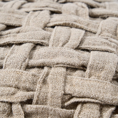 The Linen Crosier Cushion Cover - Natural
