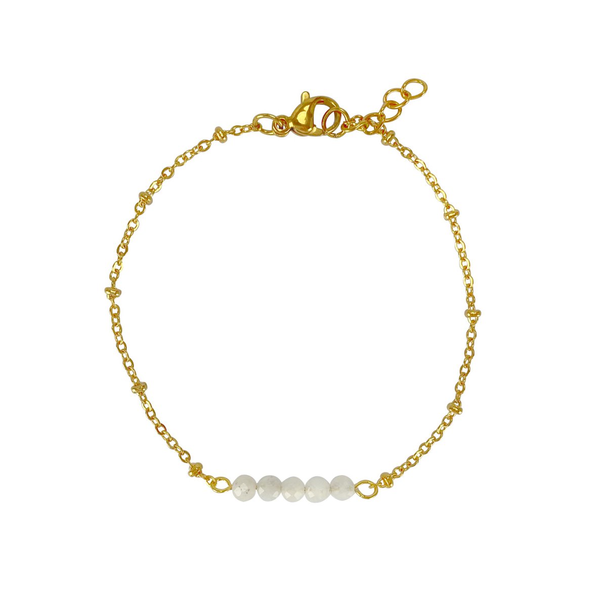 Bracelet Moonstones Faceted - Gold