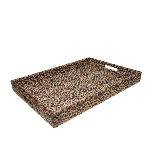 Leopard rectangular tray 42x32x4.5cm