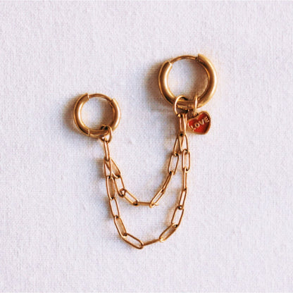 One-piece set – D-chain & red heart
