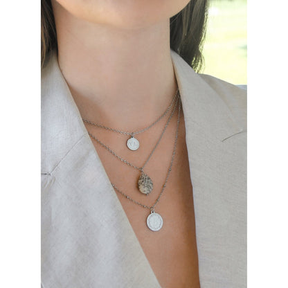 Necklace Zebra Feldspar - Silver