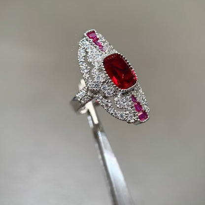 Art Deco Style Ruby Statement Ring
