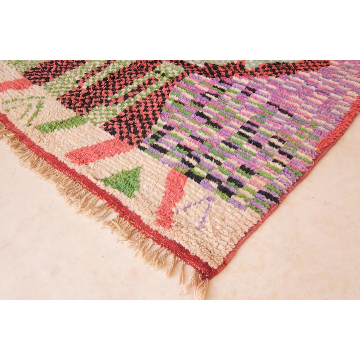 Pure wool Moroccan Berber rug 196 x 300 cm