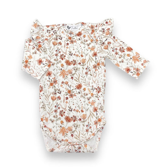 Romper long sleeve ruffle water flower