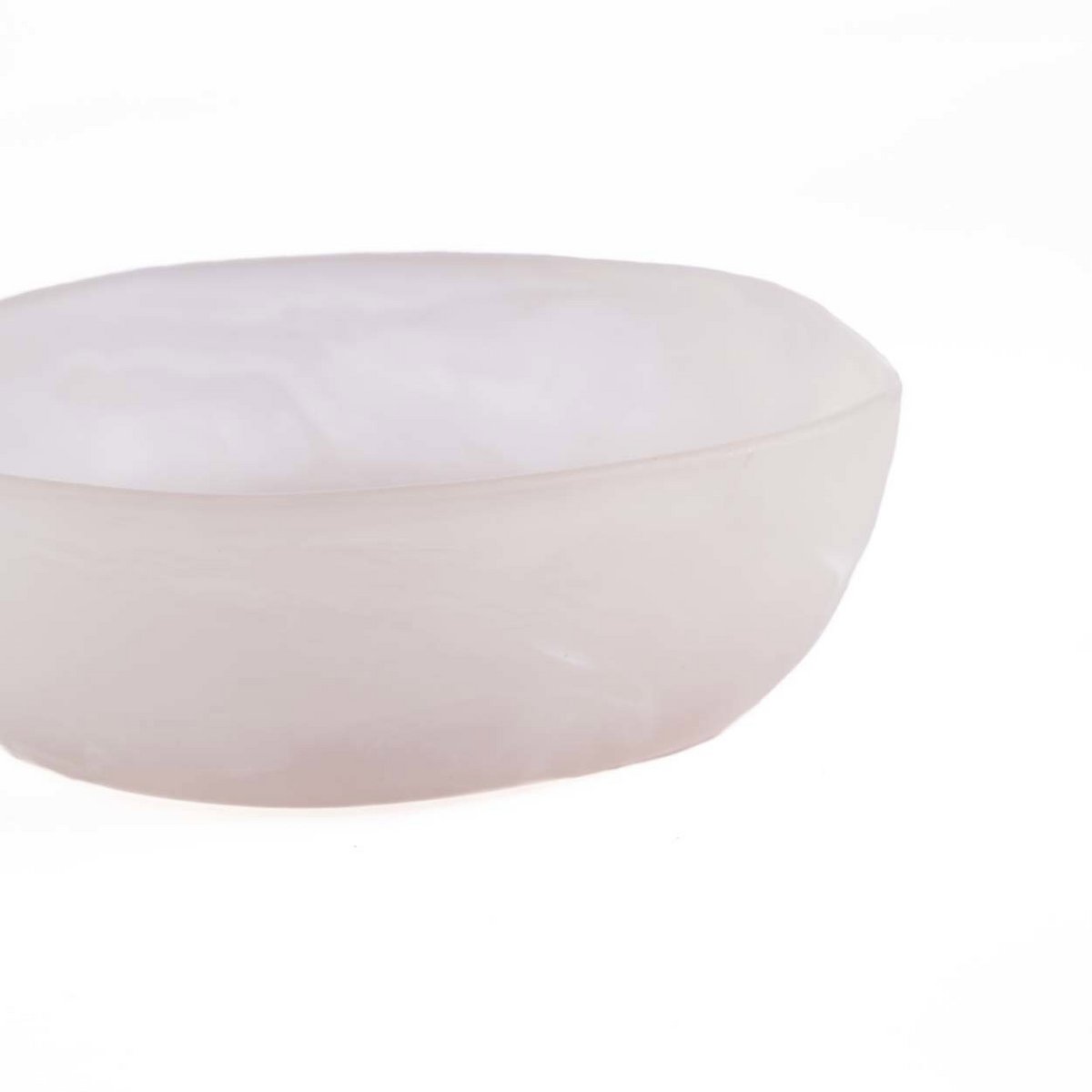 The Resin Organic Bowl - Pink White - L