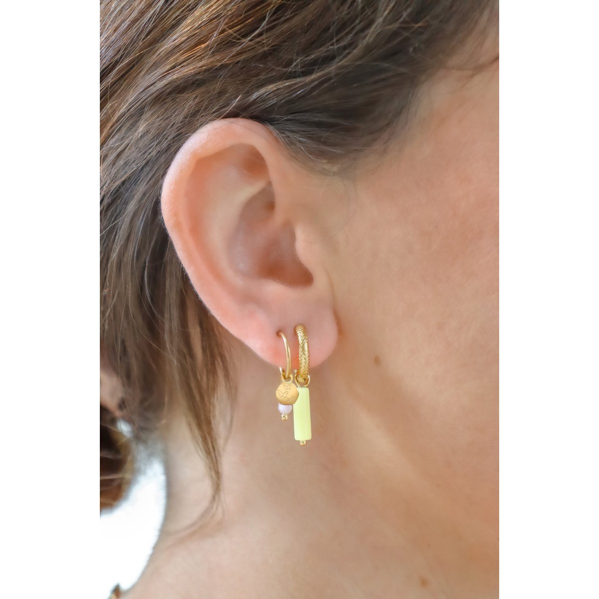 Lemon Jade Earrings - Gold