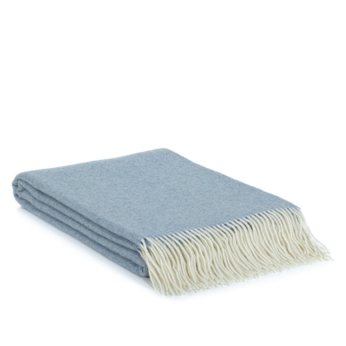 Merino/cashmere Throw Blanket MILANO - blue