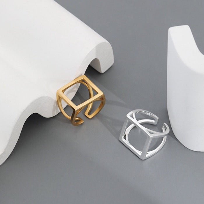 Minimalist Bold Look Square Ring