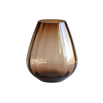 Vase - Tasman ribbed dark taupe