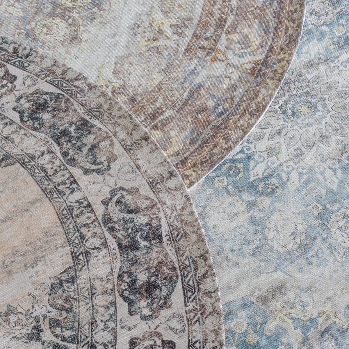 Rug Viola Round Blue ø120 cm