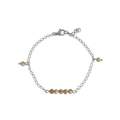 Zebra Feldspar Bracelet - Silver