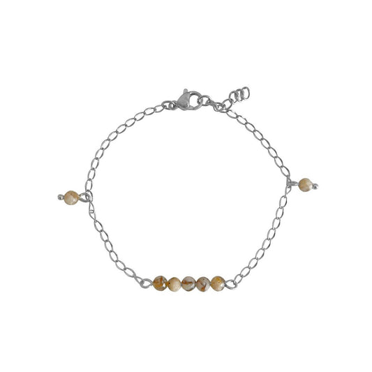 Zebra Feldspar Bracelet - Silver
