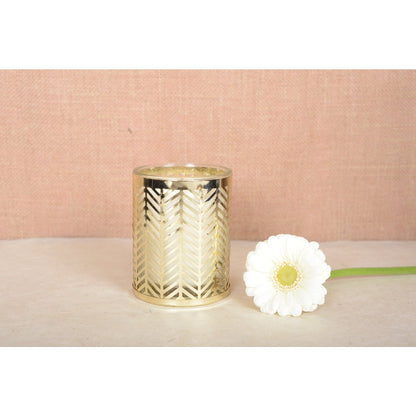 VANILLA CANDLE EPI PM GOLD 8x7.5CM