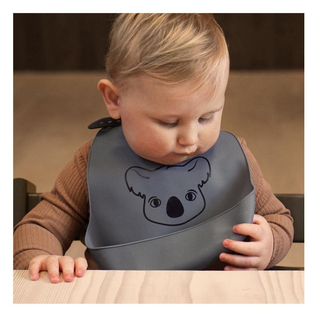 Alfie silicone short bib 2-pack with print