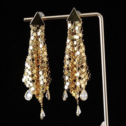 Glittering Fish Scales Cloth Earrings