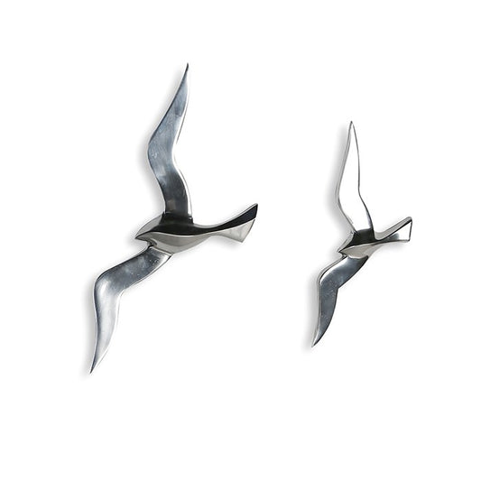 Wall object "Flying Bird" polished aluminum 48x19cm