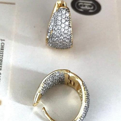 Luxurious Sparkling Hoop Earrings