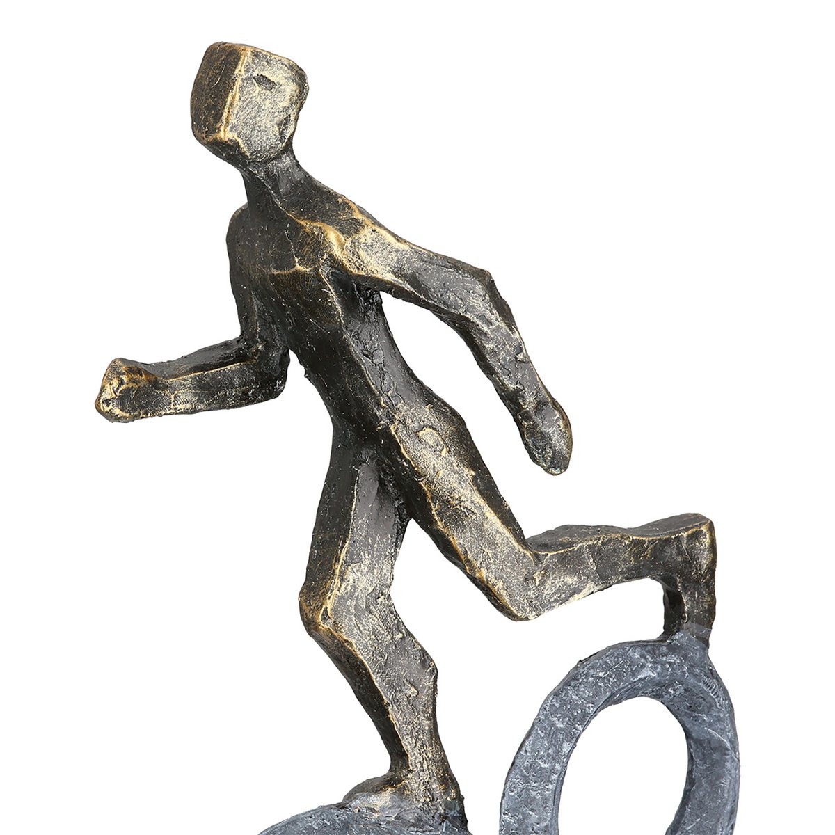 Sculpture Running, anthracite-colored, copper-colored H.47 cm