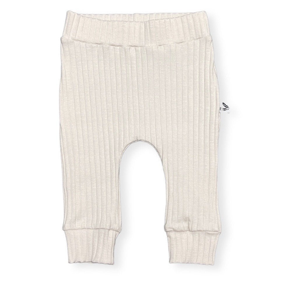 Newborn jogger wide rib jersey natural beige