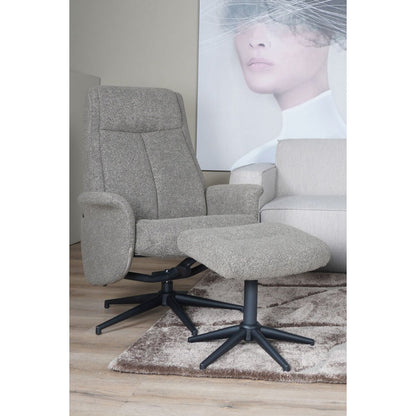 Relaxfauteuil Bindy + Hocker - Curlé - Brown