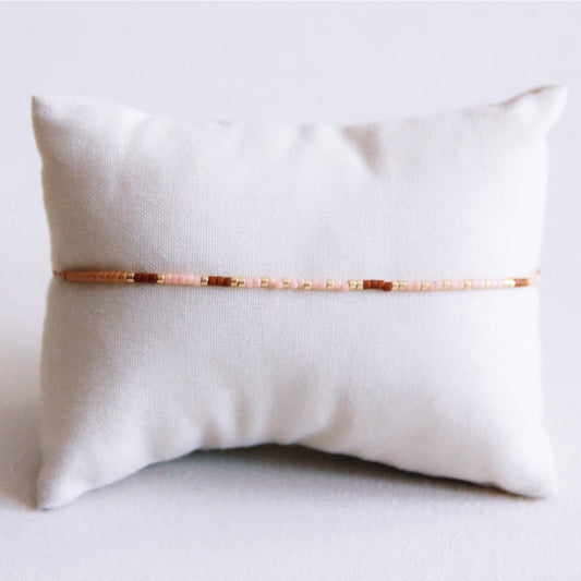 Miyuki bracelet - nude/brown/cognac