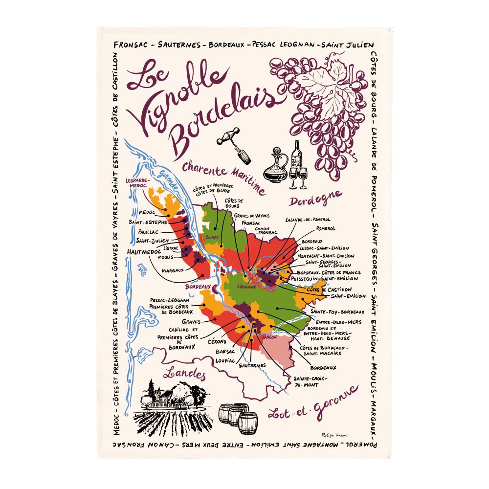 Tea Towel The Map Of Bordeaux