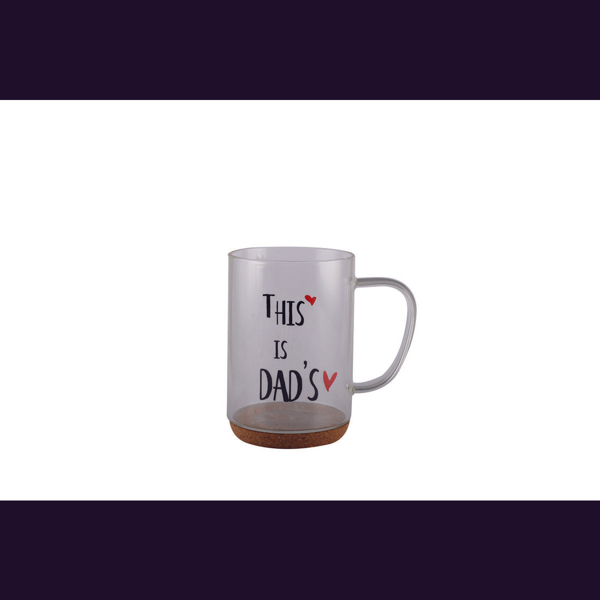 MUG EN VERRE FOND LIEGE INSCRIPTION "THIS IS DAD'S"