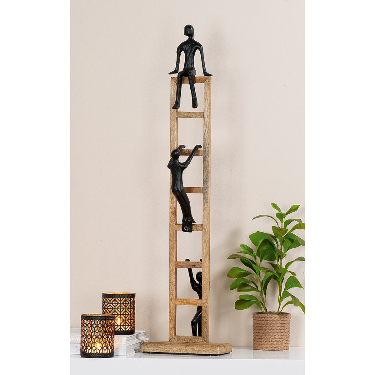 Sculpture Ladder, natural color H.82 cm