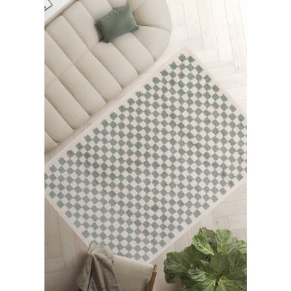 Tapis à poil haut doux et confortable CHECKERS