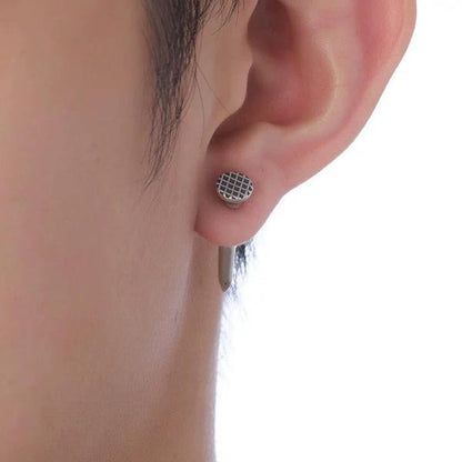 Nail Design Silver Earring-One Piece