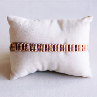 Woven bracelet 'stripes' - nude shades