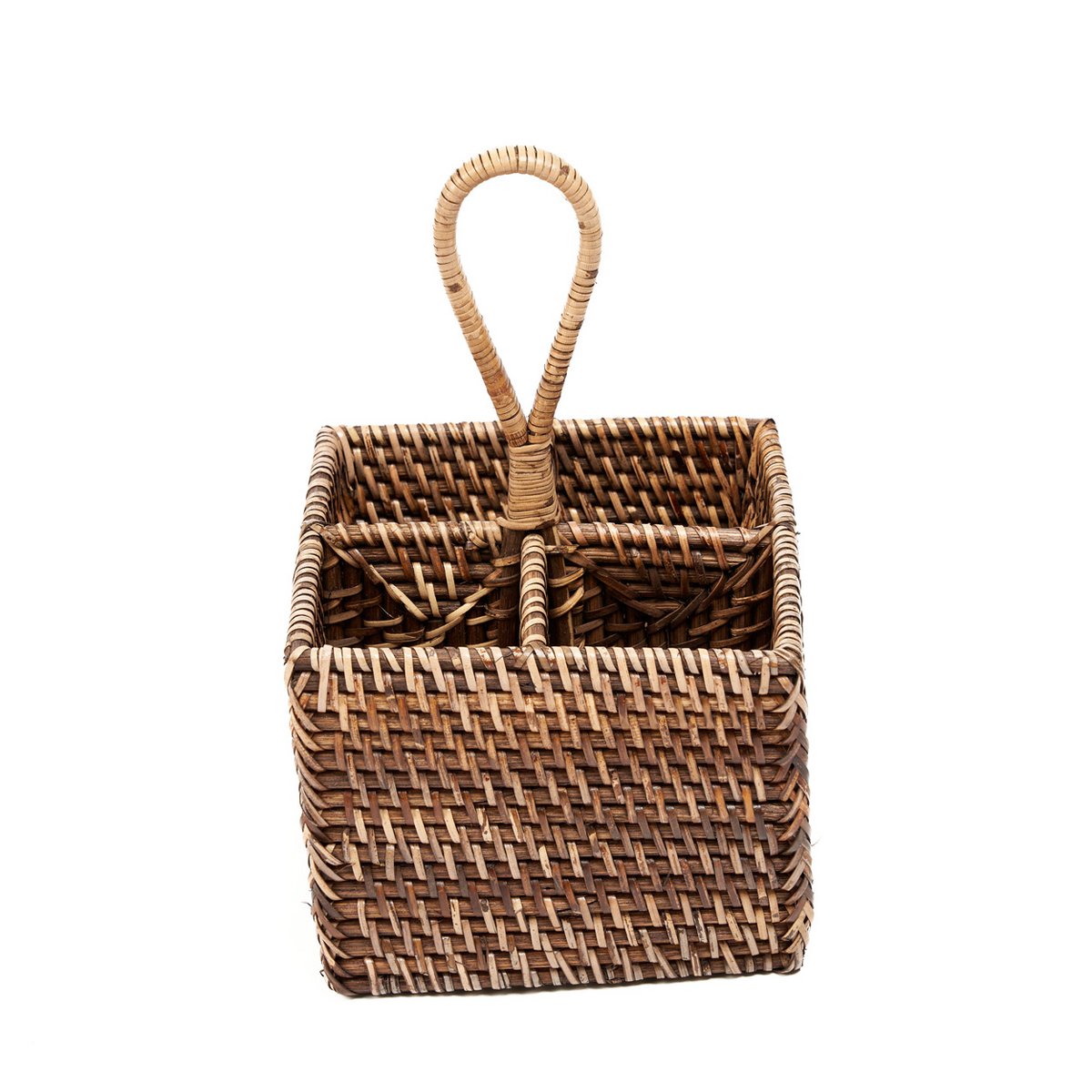 The Rattan Cutlery Caddy N°4 - Natural Brown
