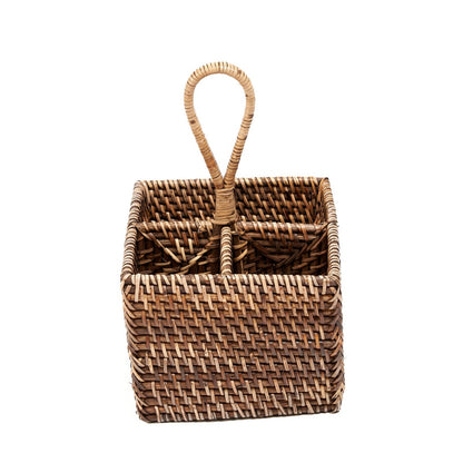 The Rattan Cutlery Caddy N°4 - Natural Brown