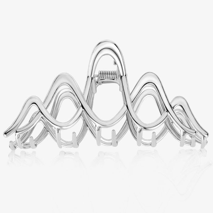 Double Wave Line Large Claw Hair Clips
