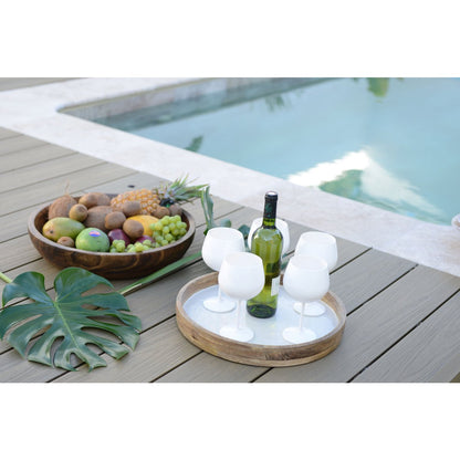 White wooden tray mango 40x40x4cm