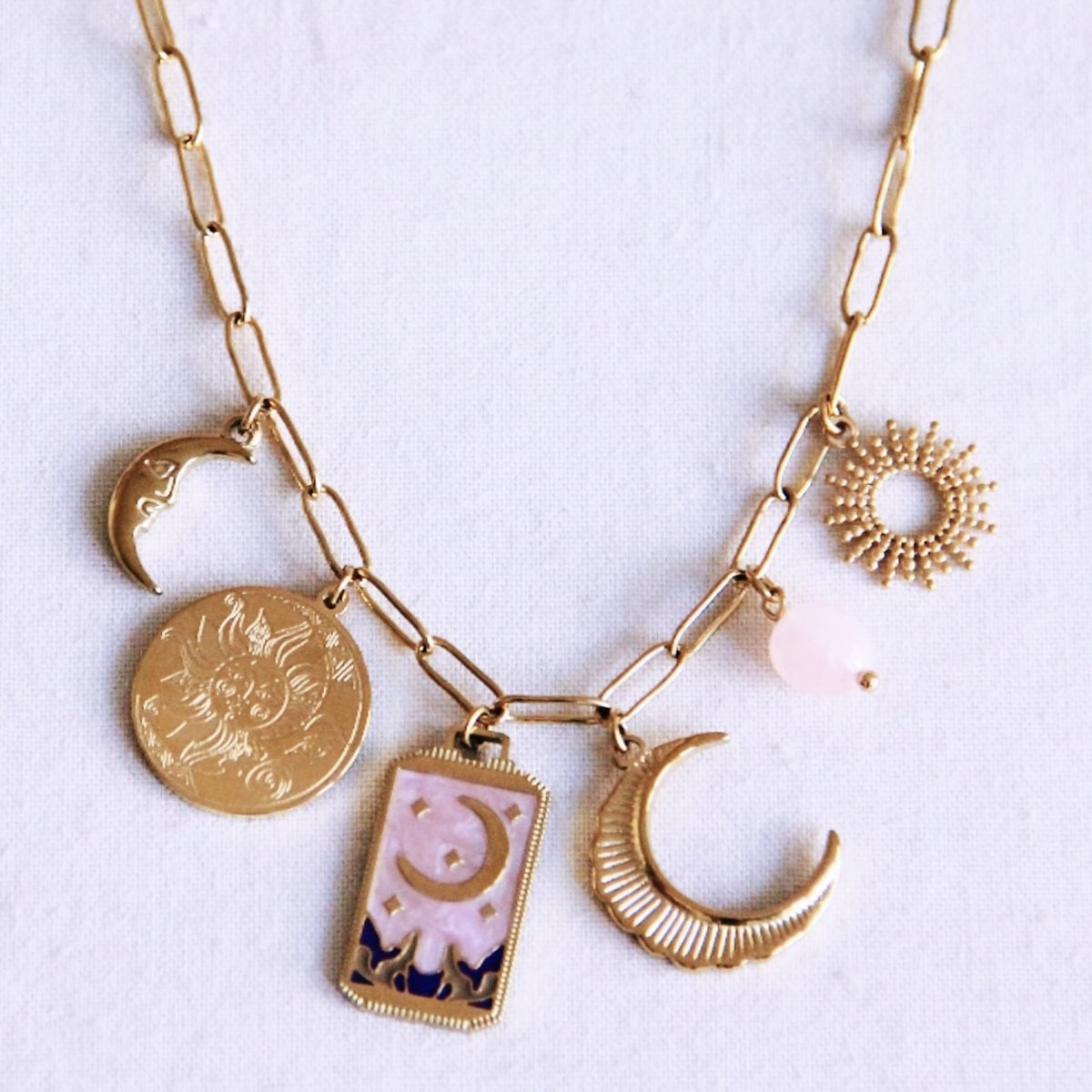 Charm necklace 'Moon Child'