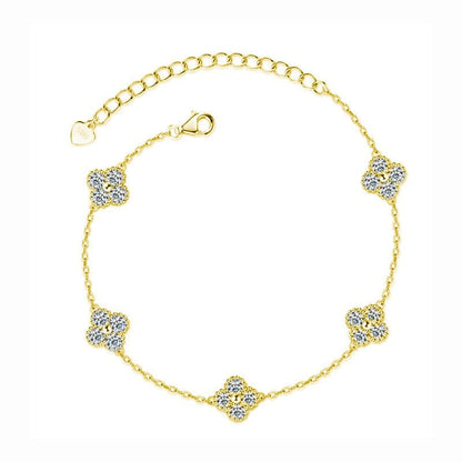 Eternal Clover Moissanite Bracelet