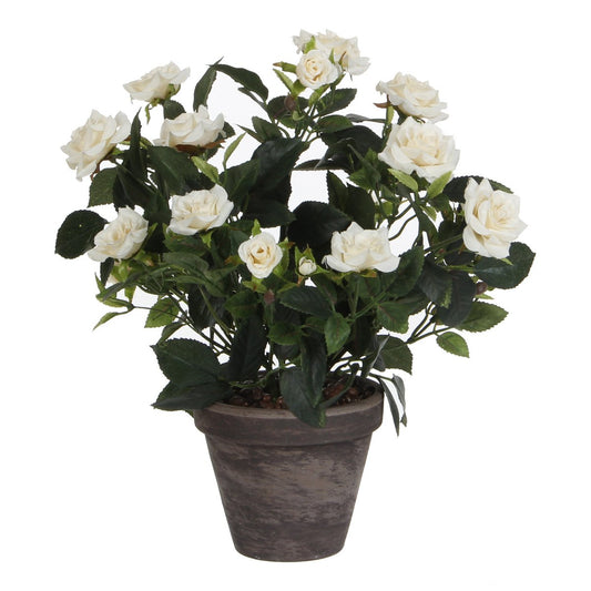 Artificial plant Rosebush White