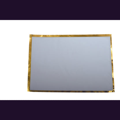 DISPOSABLE PLATE COVER 31.5x45CM WHITE AND GOLD ROLL 32PIECES