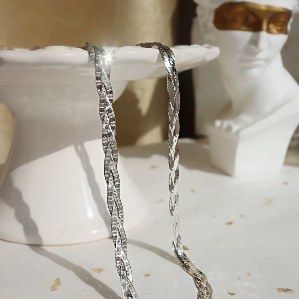 Sterling silver Braided Herringbone chain