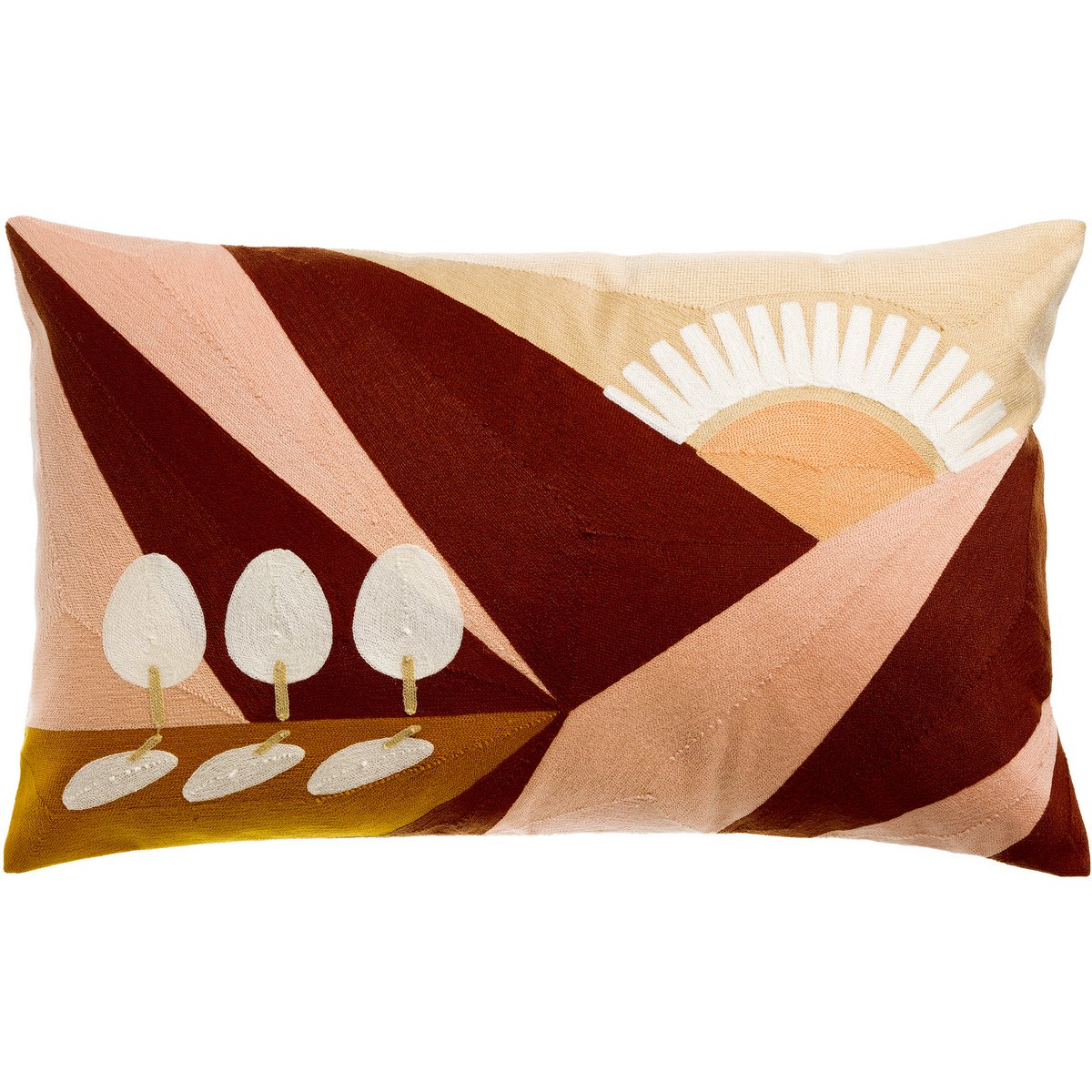 Coussin brodé Eol Naturel 40 x 65